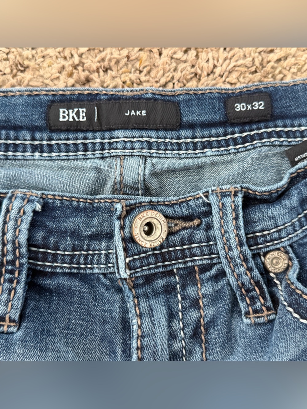 BKE Men's Medium Blue Boot Cut Jake Jeans - Picture 2 of 4
